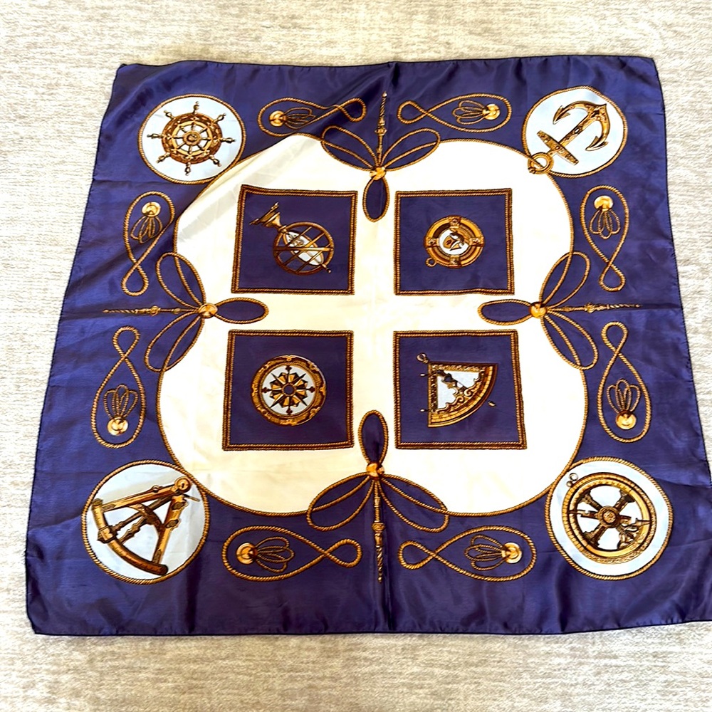 Vintage Italian nautical themed scarf